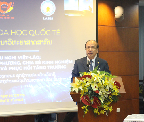 Hình ảnh: Hội thảo quốc tế “Quan hệ hữu nghị Việt-Lào: Thúc đẩy hợp tác song phương, chia sẻ kinh nghiệm ổn định kinh tế vĩ mô và phục hồi tăng trưởng” số 1