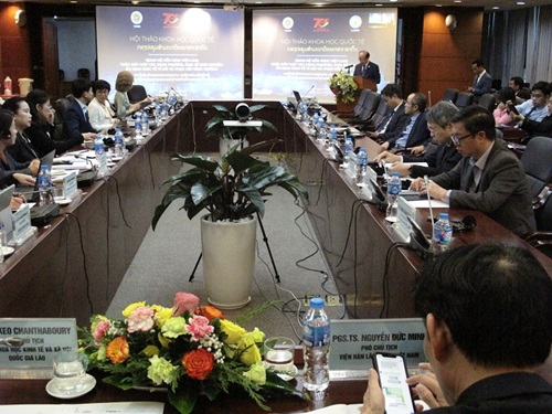 Hình ảnh: Hội thảo quốc tế “Quan hệ hữu nghị Việt-Lào: Thúc đẩy hợp tác song phương, chia sẻ kinh nghiệm ổn định kinh tế vĩ mô và phục hồi tăng trưởng” số 6