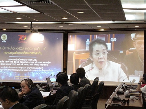 Hình ảnh: Hội thảo quốc tế “Quan hệ hữu nghị Việt-Lào: Thúc đẩy hợp tác song phương, chia sẻ kinh nghiệm ổn định kinh tế vĩ mô và phục hồi tăng trưởng” số 8