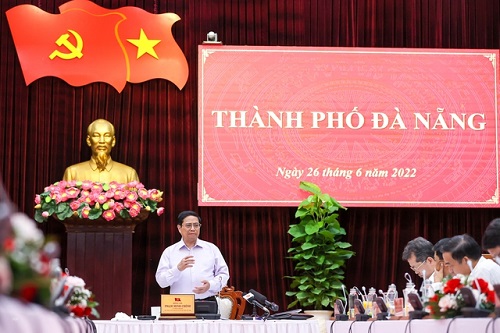 Hình ảnh: Thủ tướng Phạm Minh Chính làm việc với Ban Thường vụ Thành ủy Đà Nẵng số 1