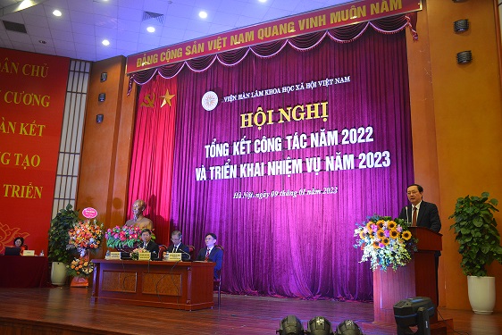 Hình ảnh: Viện Hàn lâm Khoa học xã hội Việt Nam tổng kết công tác năm 2022 và triển khai nhiệm vụ năm 2023 số 1