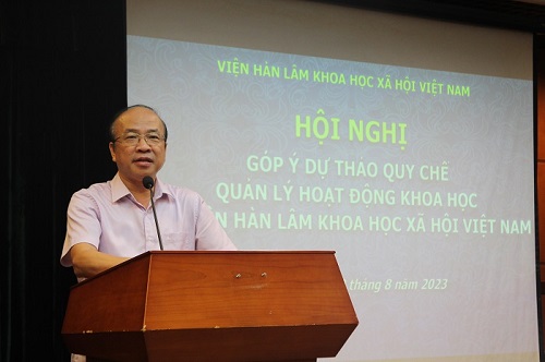 Hình ảnh: Hội nghị góp ý Dự thảo Quy chế Quản lý khoa học của Viện Hàn lâm Khoa học xã hội Việt Nam số 1