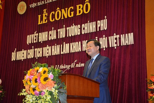 Hình ảnh: Lễ Công bố Quyết định của Thủ tướng Chính phủ bổ nhiệm Chủ tịch Viện Hàn lâm Khoa học xã hội Việt Nam số 1