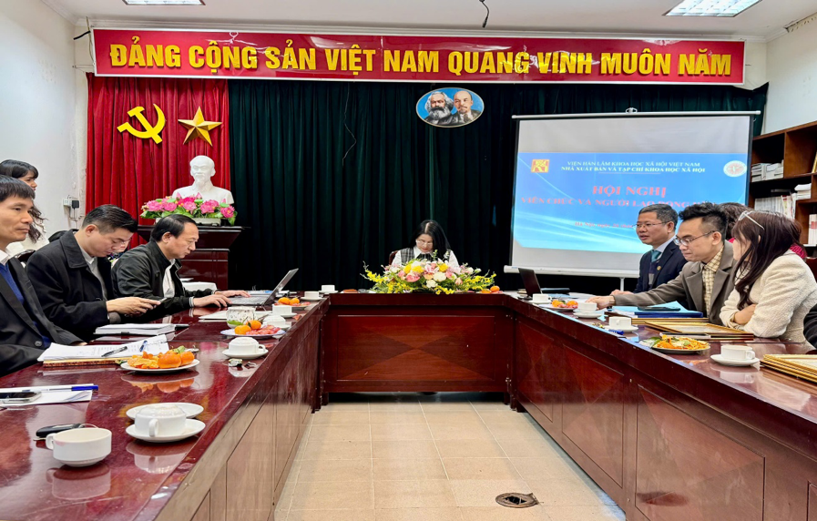 Hình ảnh: Hội nghị Viên chức, người lao động năm 2025 Nhà xuất bản và Tạp chí Khoa học xã hội số 4