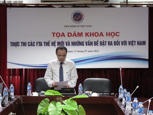 Hình ảnh: Tọa đàm khoa học “Thực thi các FTA thế hệ mới và những vấn đề đặt ra đối với Việt Nam” số 1