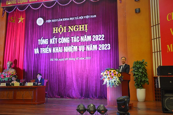 Hình ảnh: Viện Hàn lâm Khoa học xã hội Việt Nam tổng kết công tác năm 2022 và triển khai nhiệm vụ năm 2023 số 3