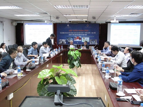 Hình ảnh: Hội thảo khoa học “Tác động của sự vận động quan hệ kinh tế Mỹ - Trung Quốc - Nga đến kinh tế thế giới và kinh tế Việt Nam” số 3