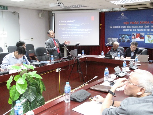 Hình ảnh: Hội thảo khoa học “Tác động của sự vận động quan hệ kinh tế Mỹ - Trung Quốc - Nga đến kinh tế thế giới và kinh tế Việt Nam” số 4